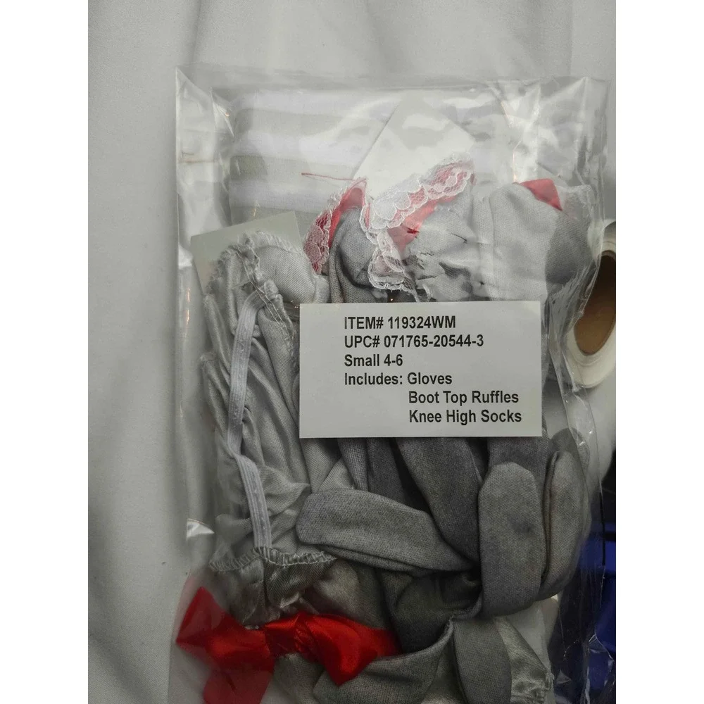 Fun World Carnevil Clown Costume Set 4 Piece Grey Red Small 4-6